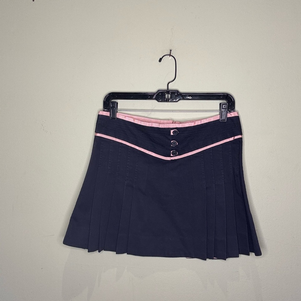 Marc Jacobs navy and light pink pleated skirt, size 2